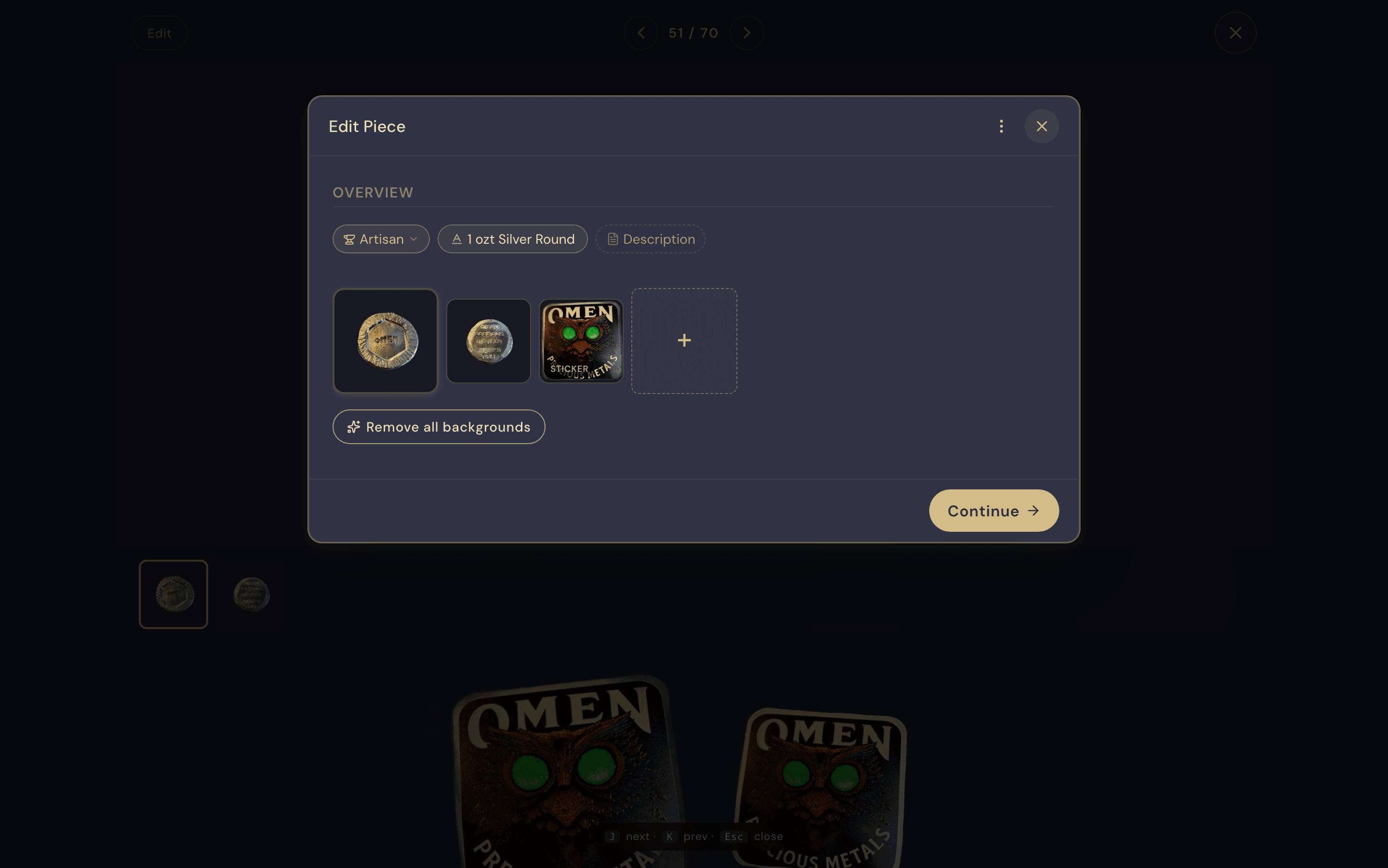 Drop a photo into Luster and watch a structured record appear
