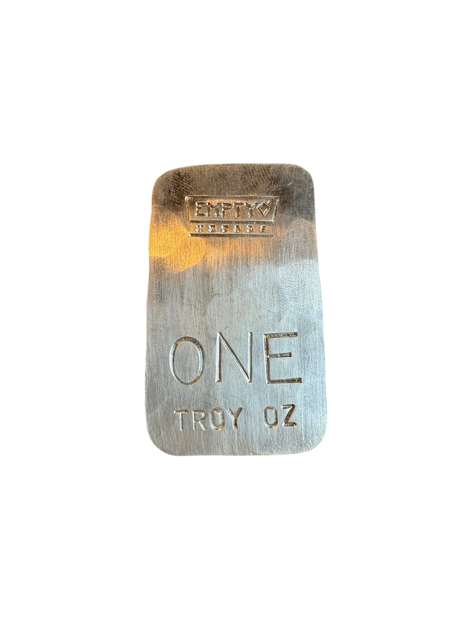 Empty-O Hammered Silver Bar .999