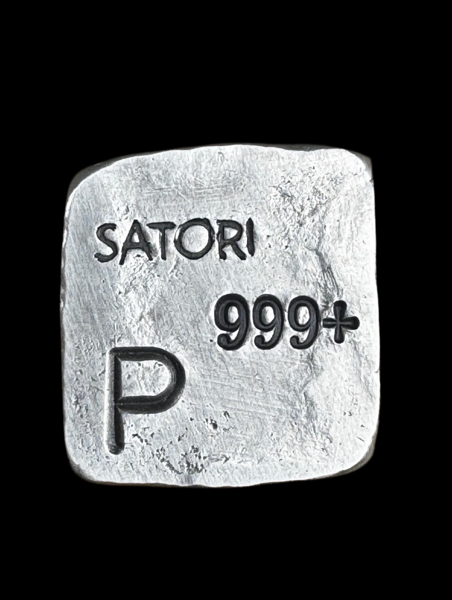 Hand-poured silver piece – view 3